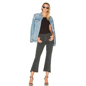 MOTHER Black Cropped Jeans